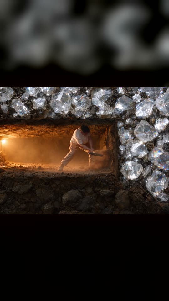 Diamond Miner Meme AI: Quit One Swing Before the Diamonds — AI meme template preview