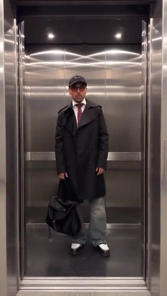 Elevator Outfit Change AI: The Doors Close, a New Outfit Steps Out — AI meme template preview