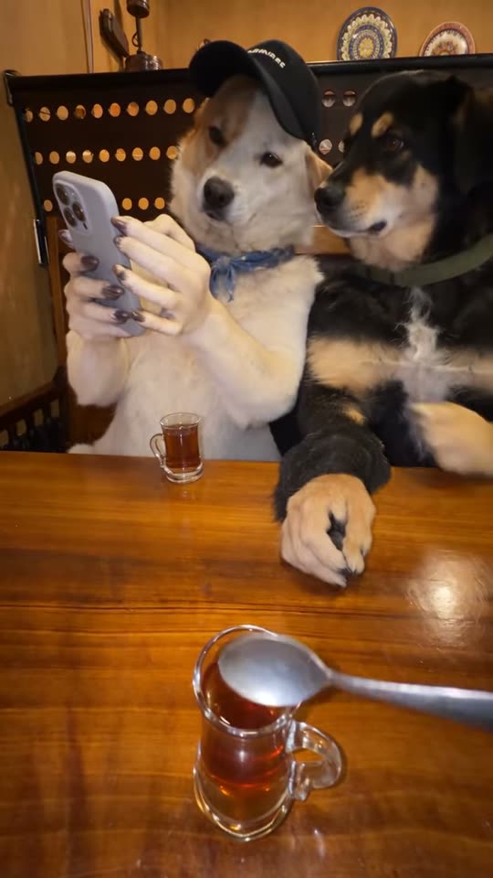 Hot Tea Prank AI: Put Yourself or Your Dog in the Cafe Prank — AI meme template preview