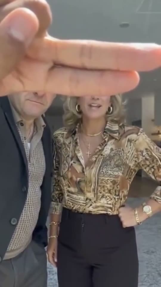 My Girl Couple Trend: A Giant Hand Pinches You Two, Then the Reveal — AI meme template preview