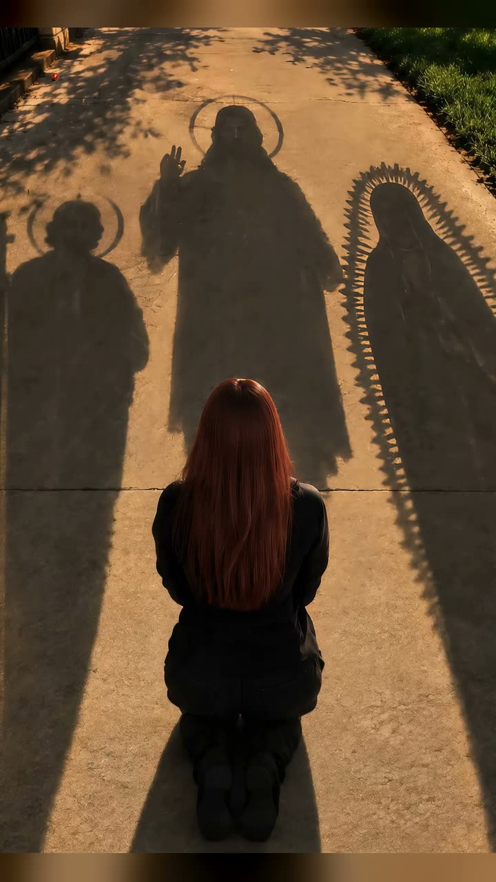 Nunca Ando Sola AI: You and the Holy Shadows — AI meme template preview