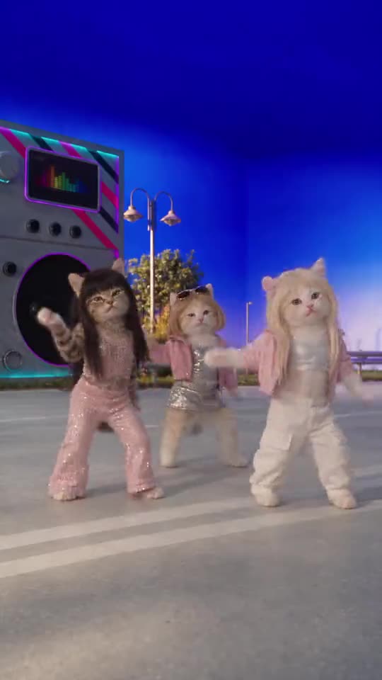 Toz Pembe AI: Dance the Routine at the Giant Boombox — AI meme template preview